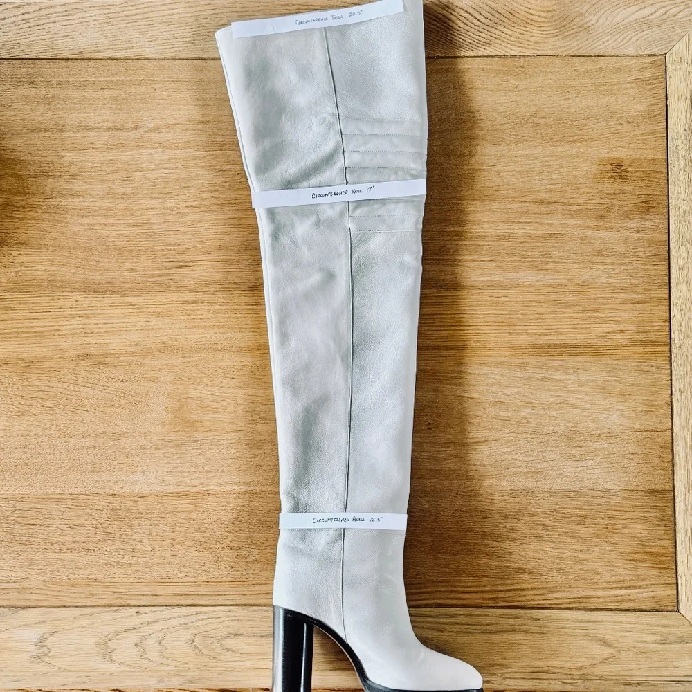 Isabel Marant Laelle Over-The-Knee White Boots Sz 40 ( IT39 / US9  ) New